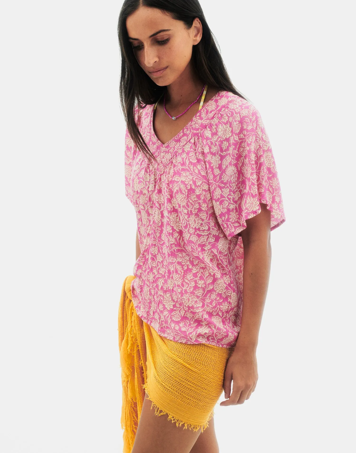 Natura Selection Camisas Y Blusas|Camisetas Y Tops^Blusa Rose 147761-PINK