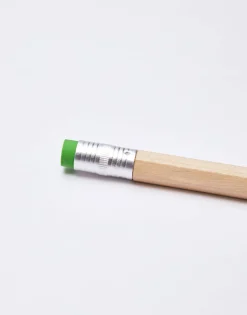 Natura Selection Papelería^Bolígrafo Madera Con Goma 142244-GREEN