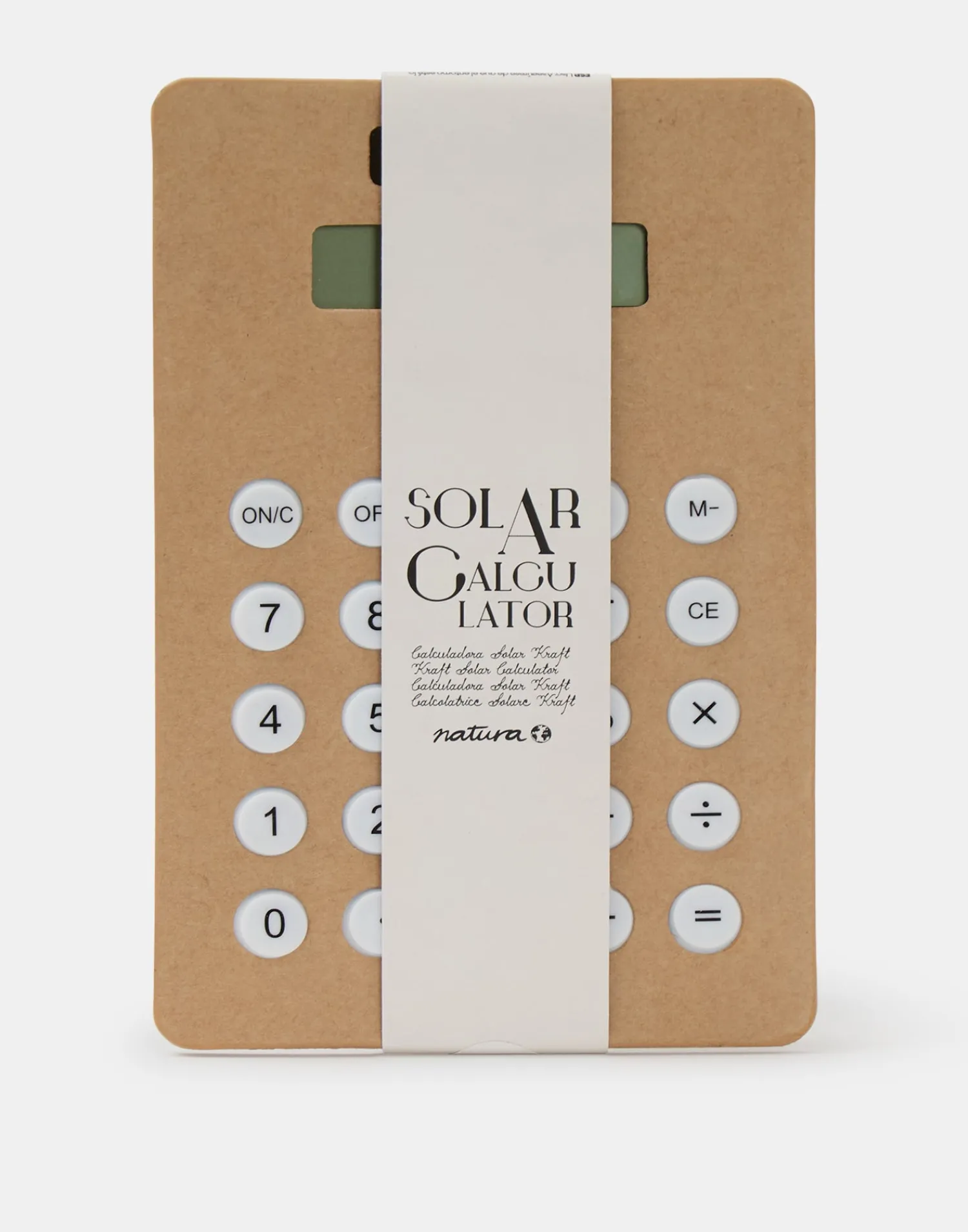 Natura Selection Papelería|Electrónica Y Gadget^Calculadora Kraft Solar 147963-KRAFT