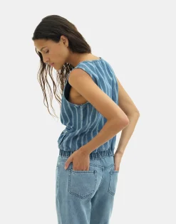 Natura Selection Camisetas Y Tops|Chalecos^Chaleco Denim Neve 149737-BLUE