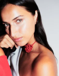 Natura Selection Bisutería^Collar Crochet Flor 147869-RED