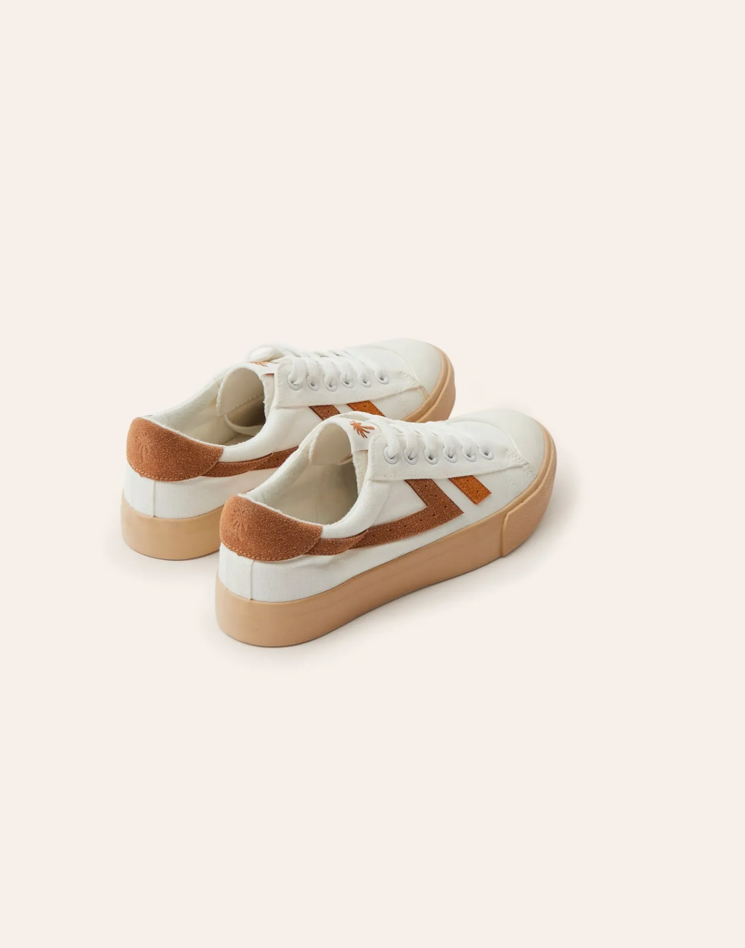 Natura Selection Calzado^Deportiva Blanca Franjas 145155-CAMEL