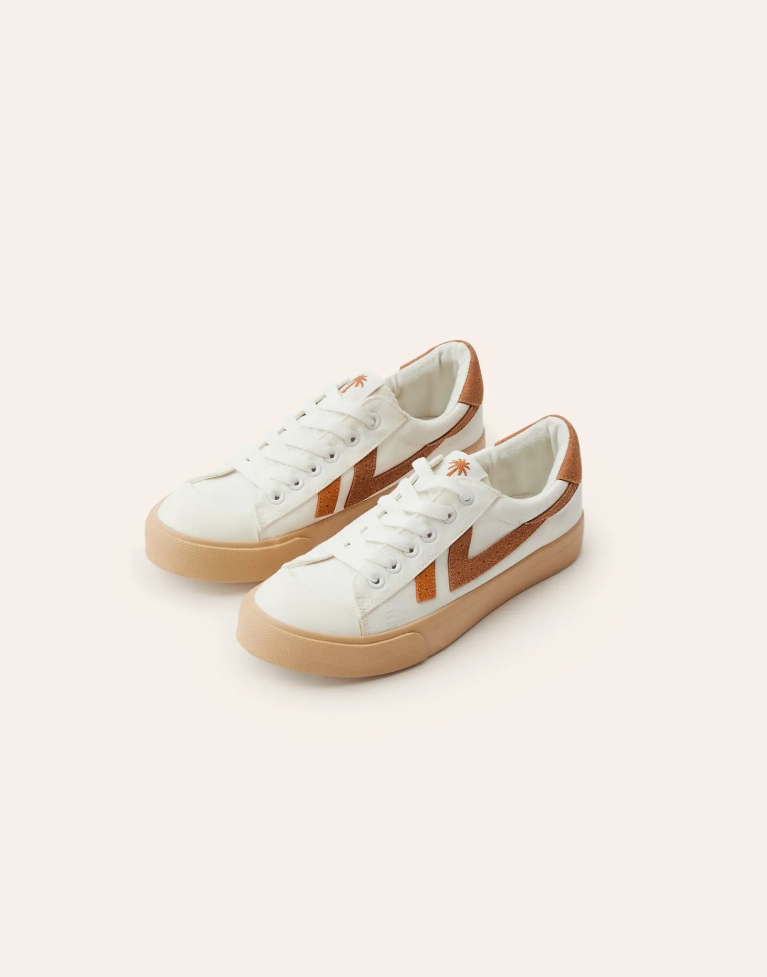 Natura Selection Calzado^Deportiva Blanca Franjas 145155-CAMEL