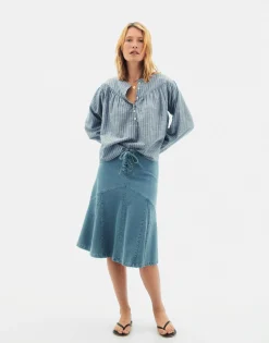 Natura Selection Faldas^Falda Madurai 147828-BLUE