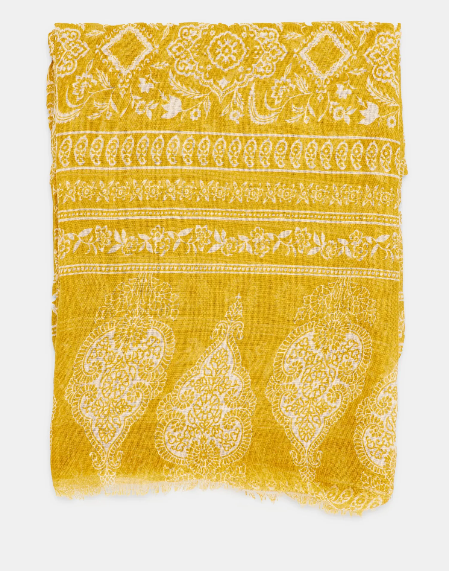 Natura Selection Fulares Y Pañuelos^Fular Flor Paisley 147875-MOUSTARD