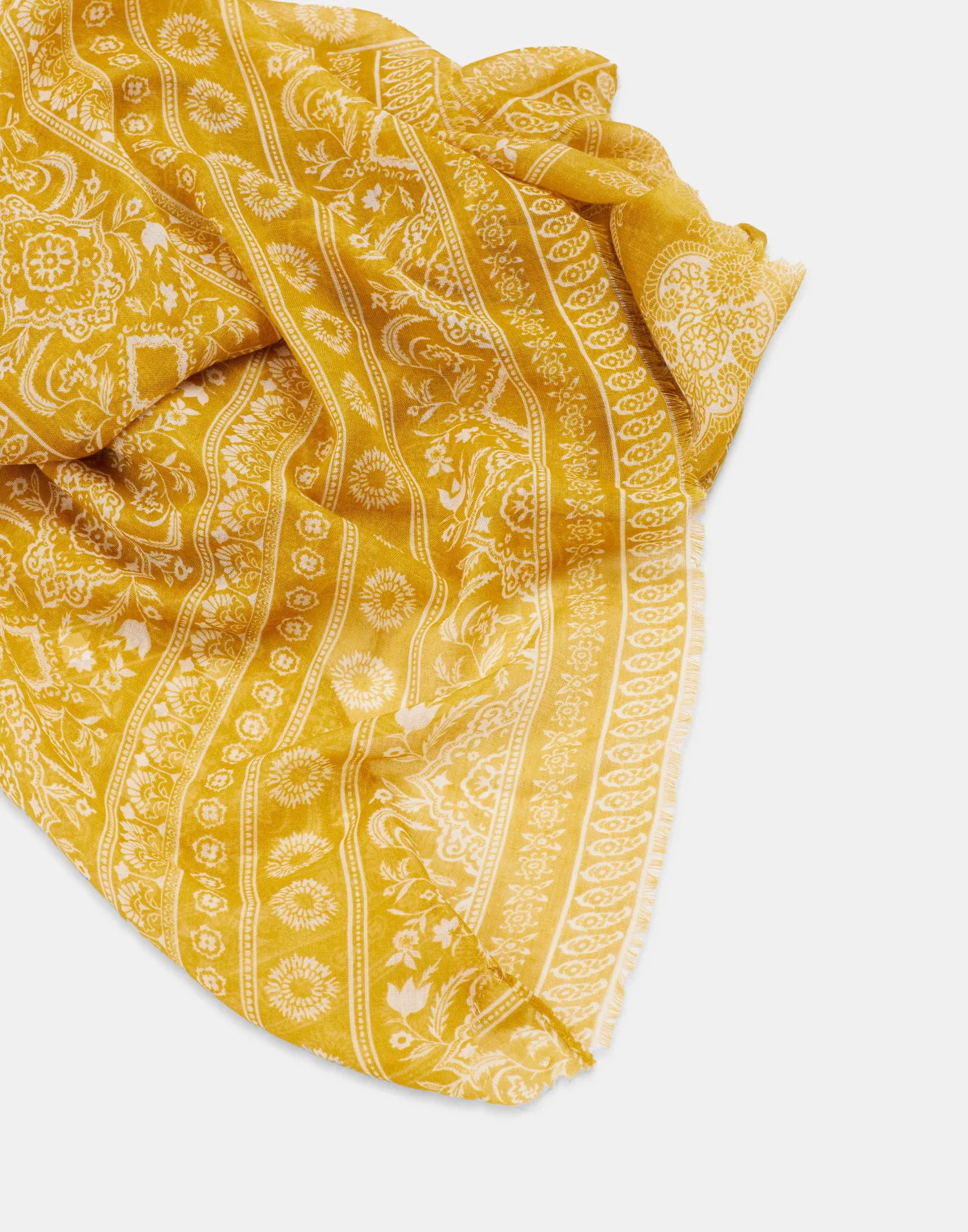 Natura Selection Fulares Y Pañuelos^Fular Flor Paisley 147875-MOUSTARD