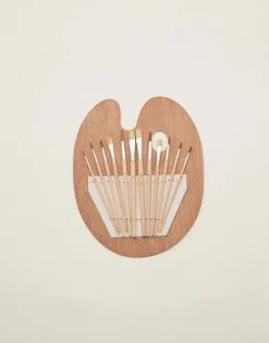 Natura Selection Papelería^Paleta Con 12 Pinceles 130778-WOOD