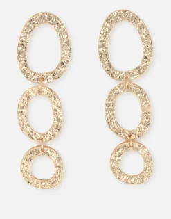 Natura Selection Bisutería^Pendientes Largos Aros Ovalados 151088-GOLD