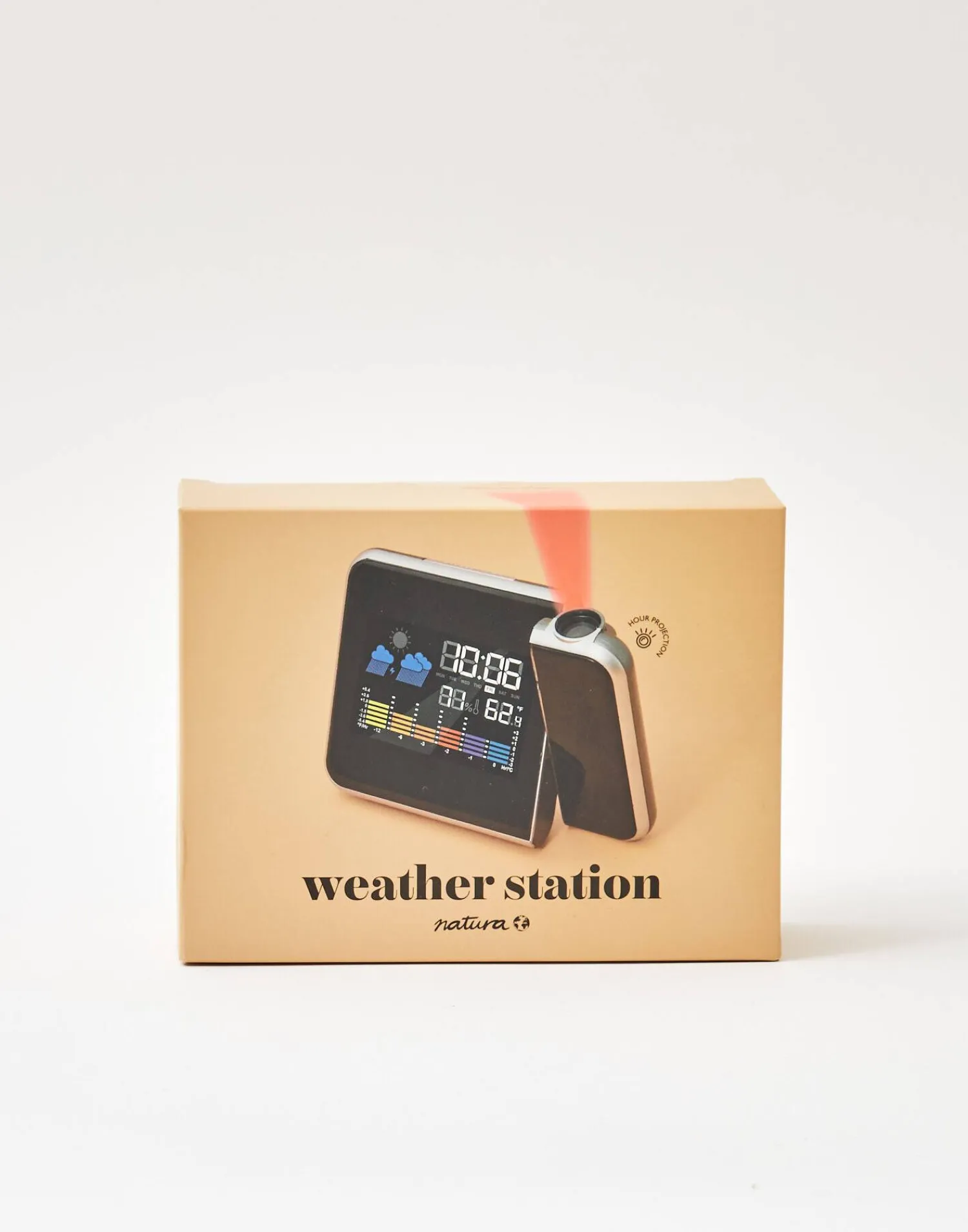 Natura Selection Electrónica Y Gadget^Reloj Despertador Con Estación Meteorológica Y Proyector 138482-BLACK