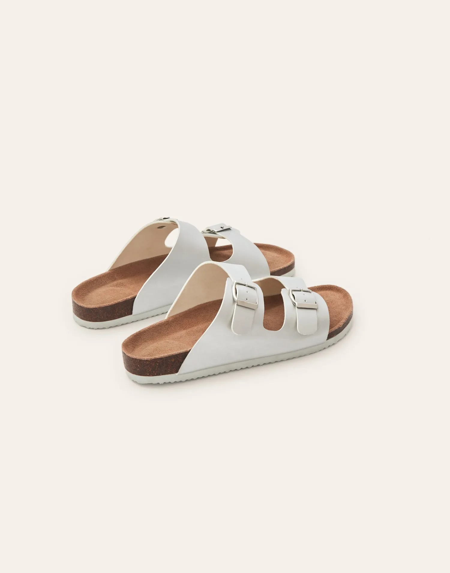 Natura Selection Calzado^Sandalia Doble Hebilla Ergonómica Metalizada 145446-SILVER