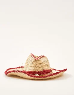 Natura Selection Sombreros Y Gorras^Sombrero Papel Conchitas 145568-RED
