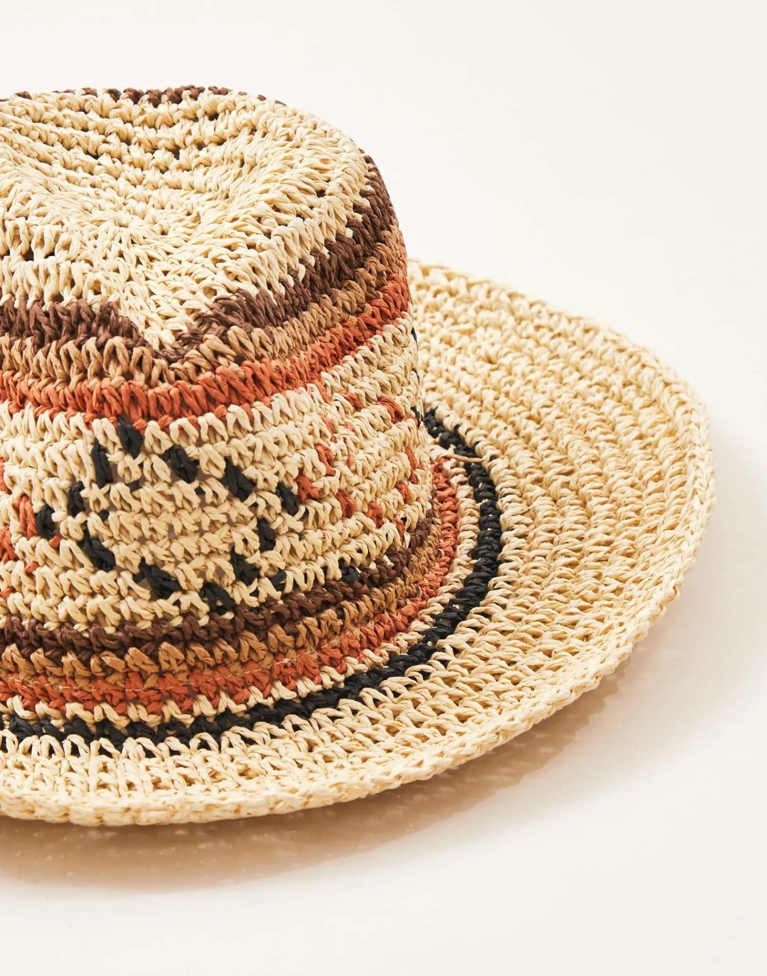 Natura Selection Sombreros Y Gorras^Sombrero Papel Rombos 145567-BROWN