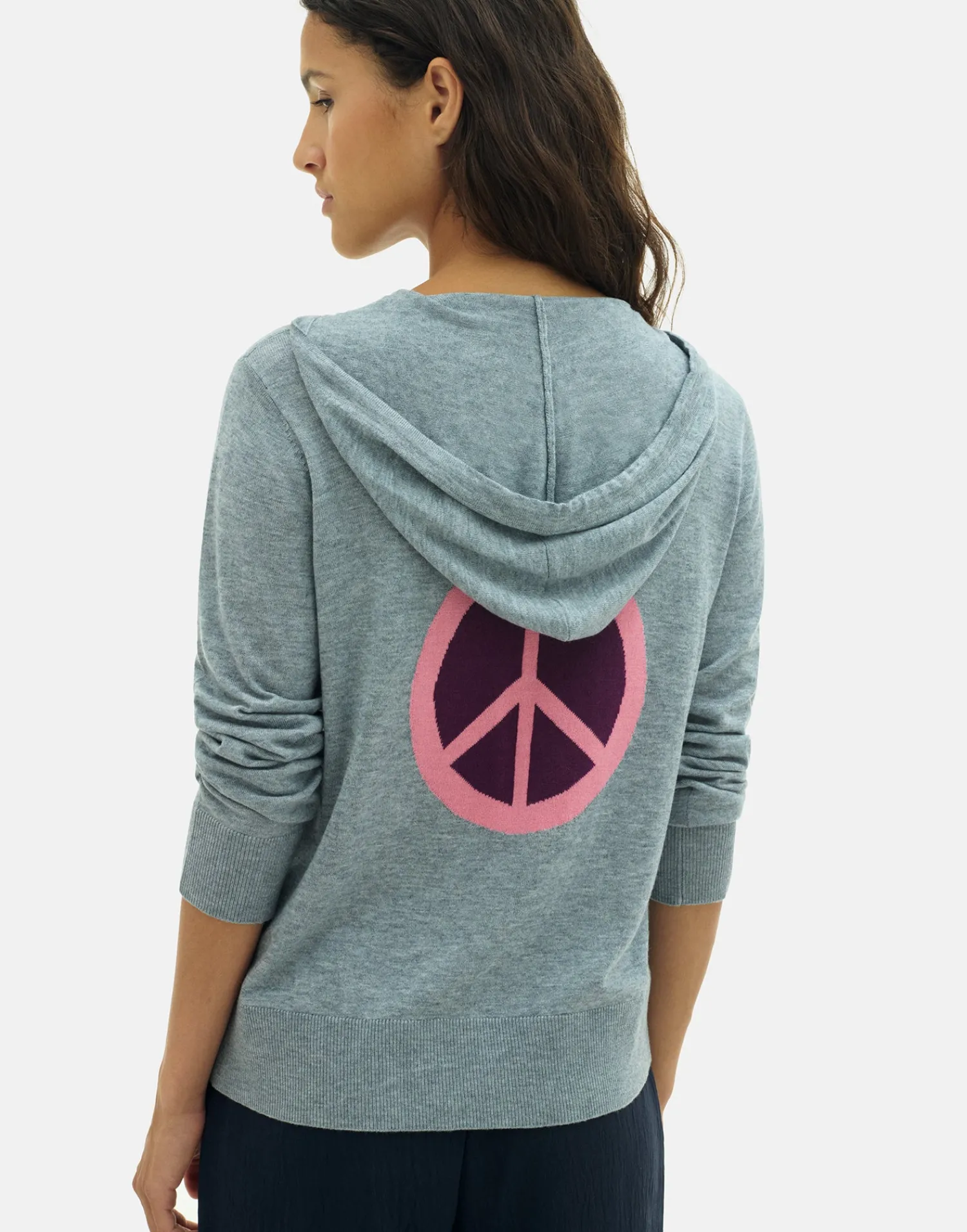 Natura Selection Jerséis Y Cárdigans^Sudadera Peace 150039-GREY