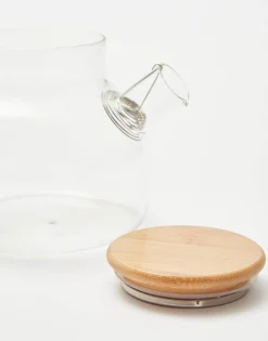 Natura Selection Cocina^Tetera Cristal Tapa Bambú 144294-TRANSP