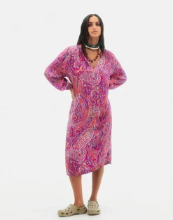 Natura Selection Vestidos^Vestido Paisley 147773-FUCHSIA